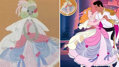 迪士尼公主的「珍貴初稿」，灰姑娘原來不穿藍色裙，野獸王子太丑