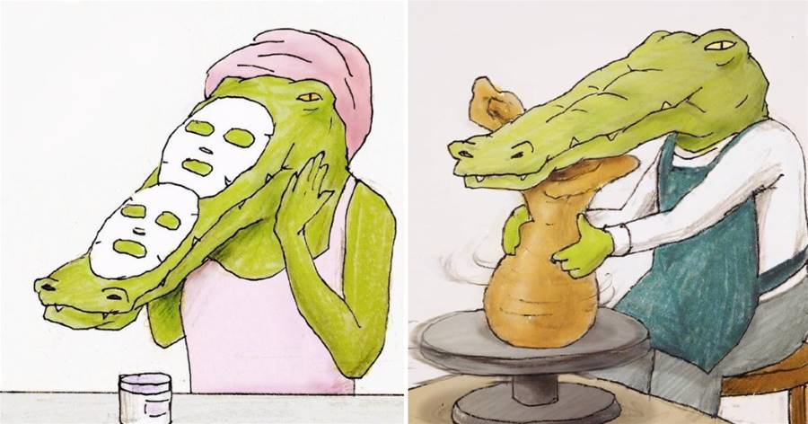 鱷魚先生的新煩惱，新版「猛寵」治愈漫畫，鱷魚先生與嘴巴的斗爭