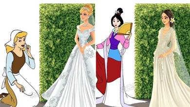 迪士尼公主「穿婚紗」：花木蘭美成天仙下凡，你最喜歡哪一套？