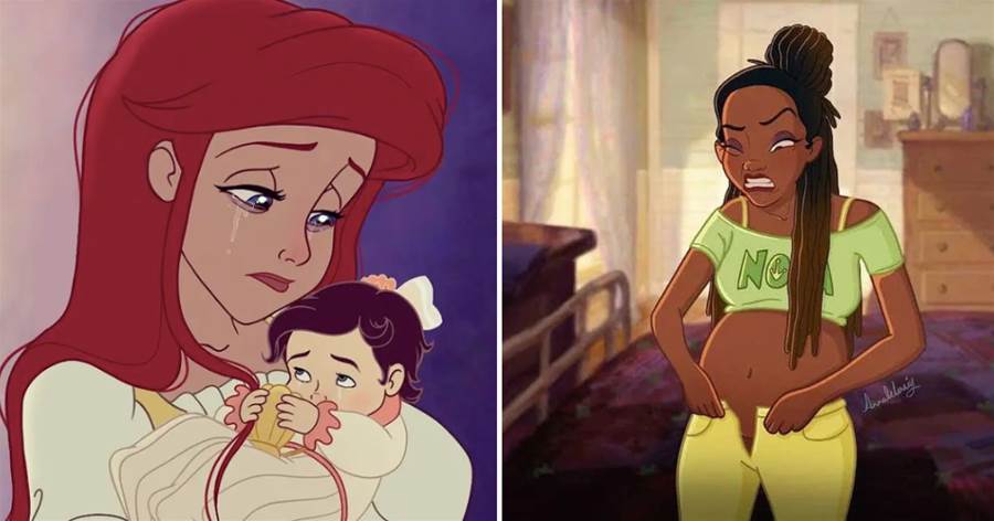太真實了，插畫家畫出公主懷孕生子全過程，公主真的幸福嗎？