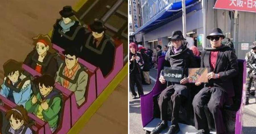 日本網友又出神COS：柯南第一集里坐過山車的黑衣人