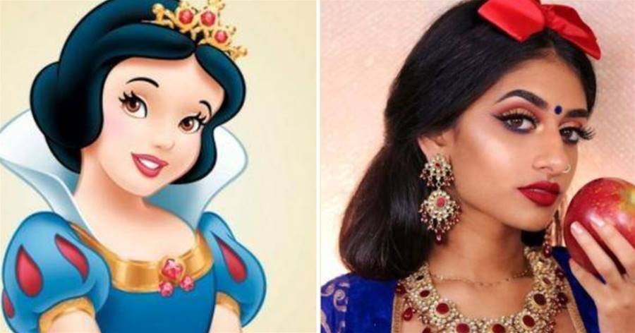 印度網紅一人COS迪士尼公主，展現寶萊塢珠光寶氣，透著錢的味道