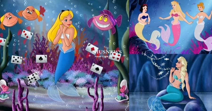 迪士尼《小美人魚》宇宙擴張？愛麗絲、小飛俠、Elsa全員「人魚化」進軍海底世界